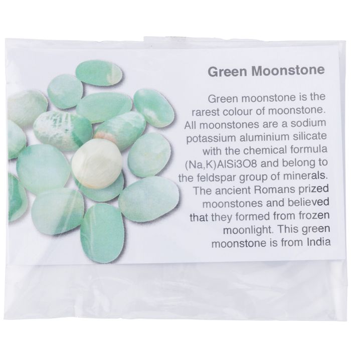 Green Moonstone 10-15mm Extra Small Tumblestone (1pc) NETT