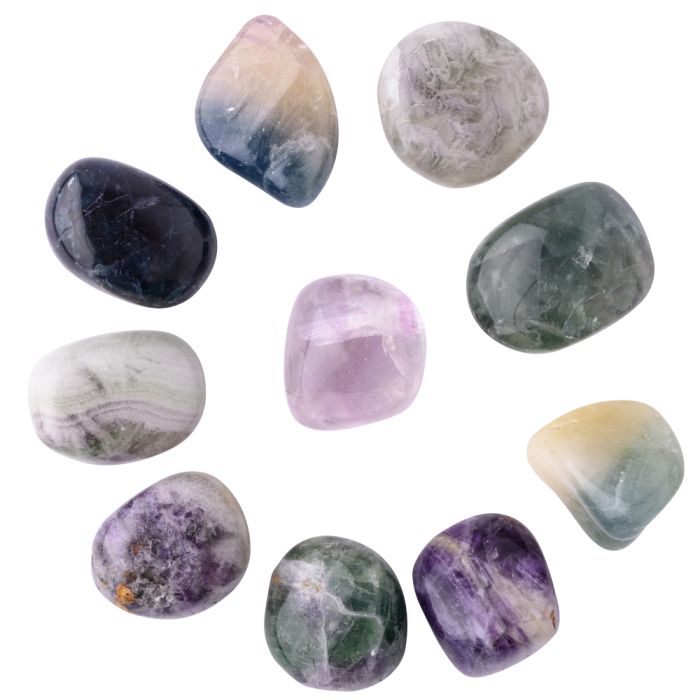 Fluorite Large Tumblestone 30-40mm, China (250g) NETT