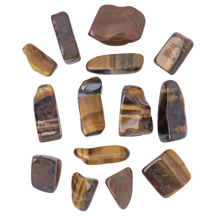 Tiger Eye 10-50mm Mixed Size Tumblestone, China (KGs) NETT