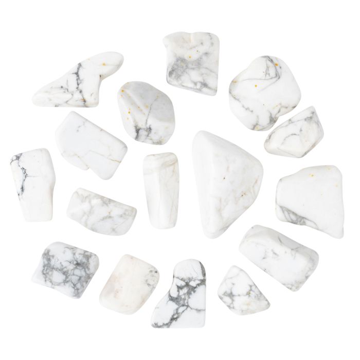 Howlite White approx 10-50mm Tumblestone (1kg) NETT