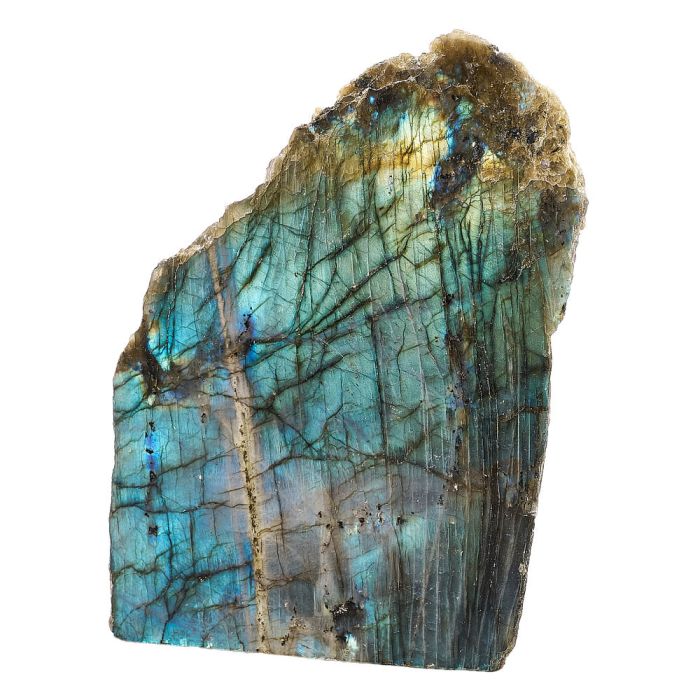 Labradorite Face Polished Cut Base Freeform, 1kg-1.5kg (1pc)