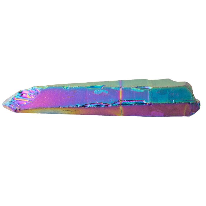 Rainbow Titanium Aura Crystal 4-6mm Point 2.5" (1pc)NETT