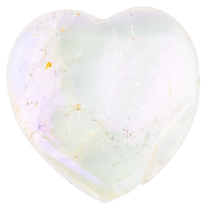 Angel Aura Quartz Heart 25mm (1 Piece) 
