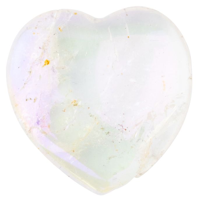 Angel Aura Quartz Heart 25mm (1 Piece) NETT