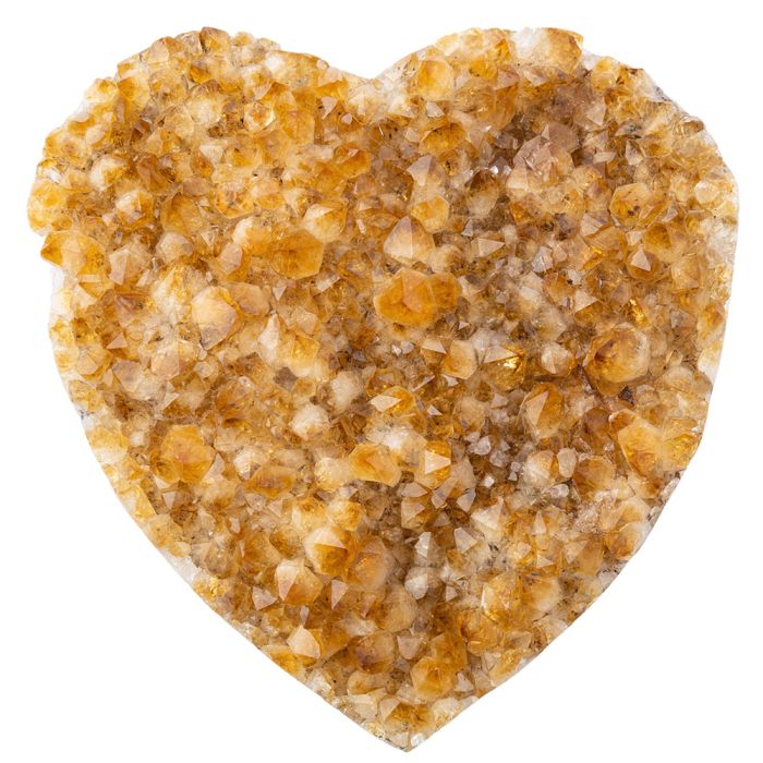 Citrine Druze Heart 5-7", Brazil (1pc) NETT