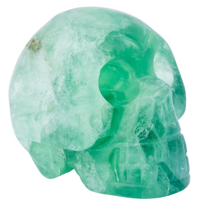 2" Skull Carving Green Fluorite (1 Piece) NETT