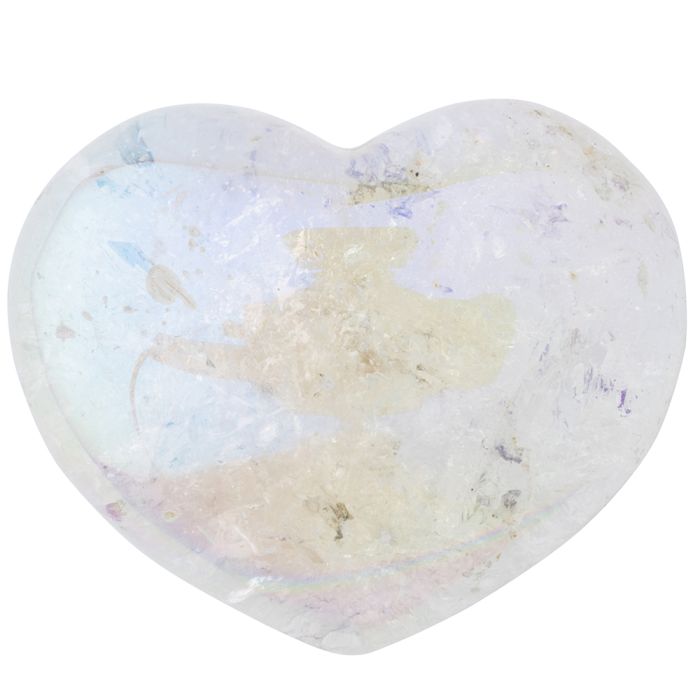 Angel Aura Quartz Puff Heart (45mm) (1pc) NETT