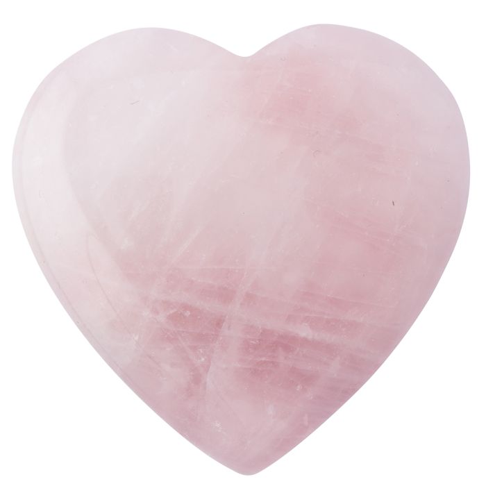 40mm Rose Quartz Polished Gemstone Heart Carving (1 Piece) NETT