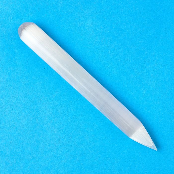 Selenite Wand Round and Point approx 15cm (1 Piece) NETT