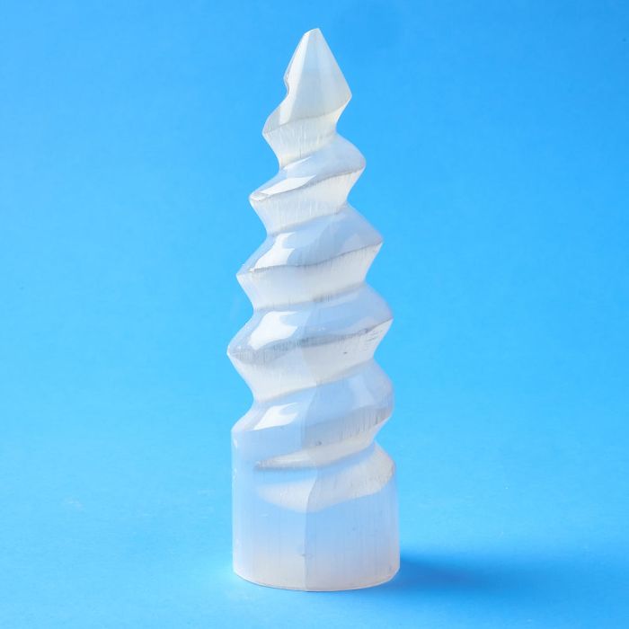 Selenite Unicorn Horn 140mm (1 Piece) NETT