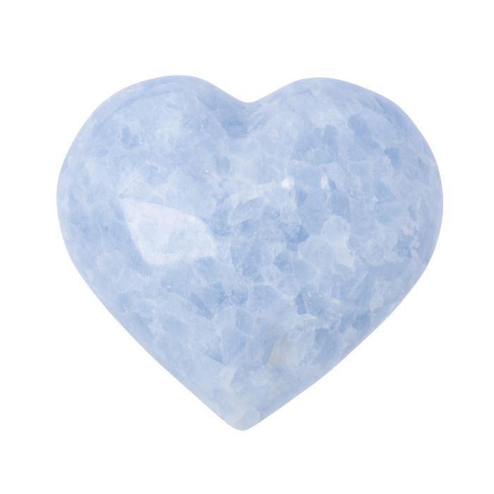 Blue Calcite Puff Heart approx. 50mm, Madagascar (1pc) NETT