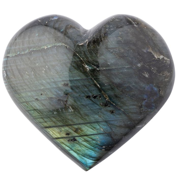 Labradorite Puff Heart approx. 50mm (1 Piece) NETT