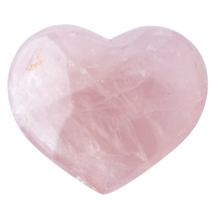 Rose Quartz Puff Heart approx. 50mm, Madagascar (1pc) NETT