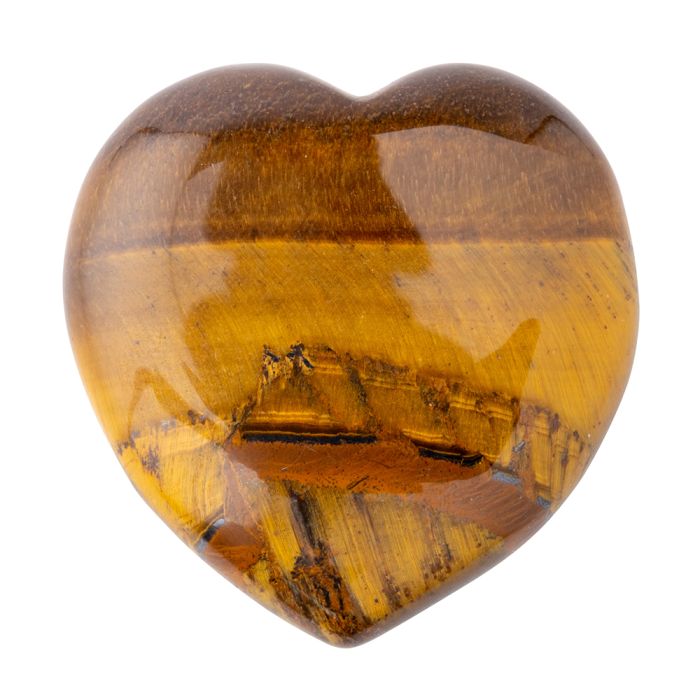 Tiger Eye Puff Heart Small 35x35x10mm (1 Piece) NETT