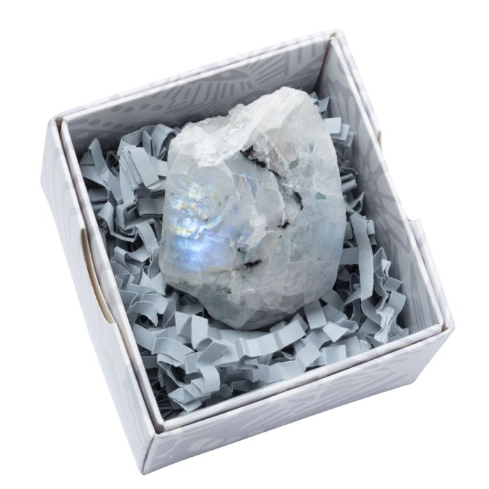 Rainbow Moonstone one side polished 50-60mm, India  (1pc) NETT