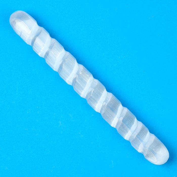 Selenite Spiral Wand Round Ends (1 Piece) NETT