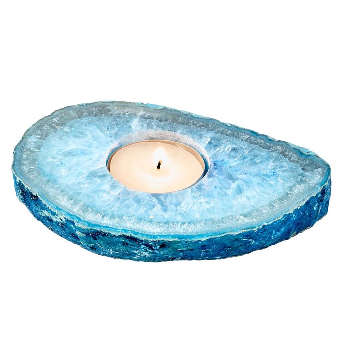 Blue Agate Slab Tealight Holder (1 piece) NETT