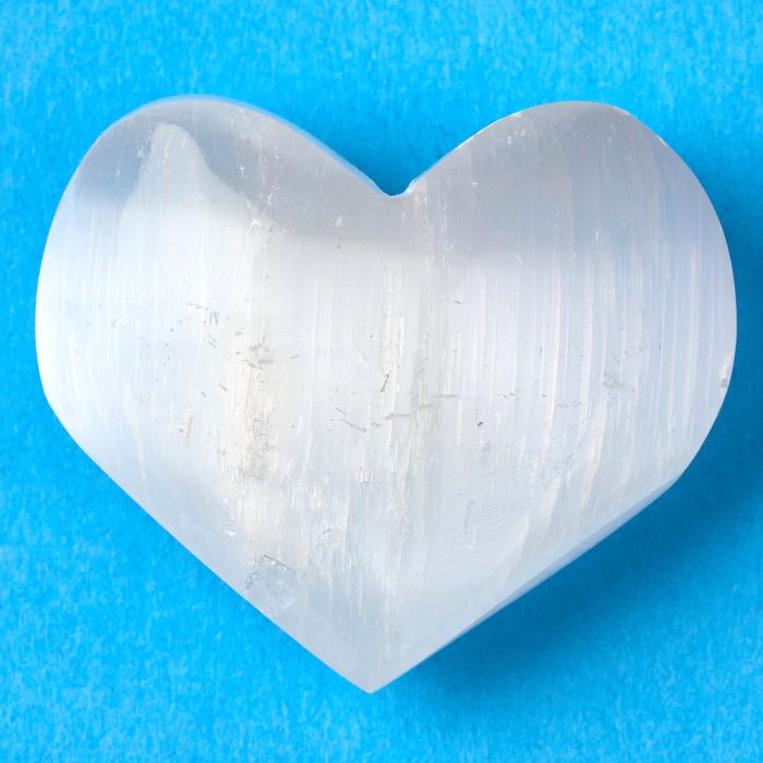 Selenite Heart Carving 3.5x3cm (1 Piece) NETT
