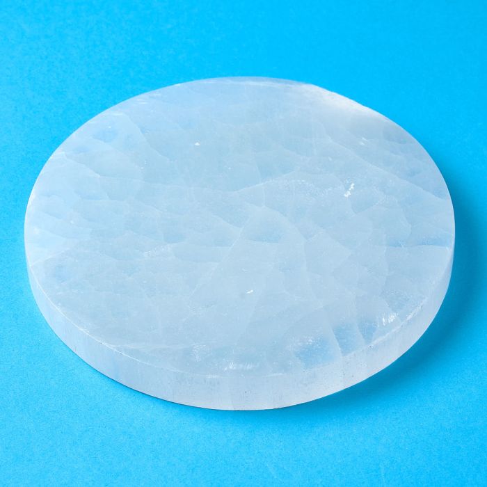 Selenite Circular Plate / Disc 14cm (1 Piece) NETT