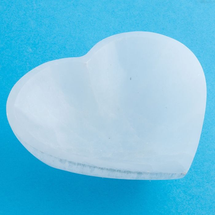Selenite Bowl Heart Shape 10cm (1pc) NETT
