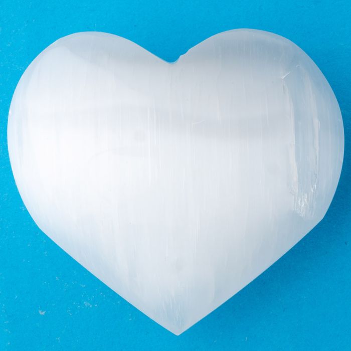 Selenite Puff Heart 60-70mm (1 Piece)