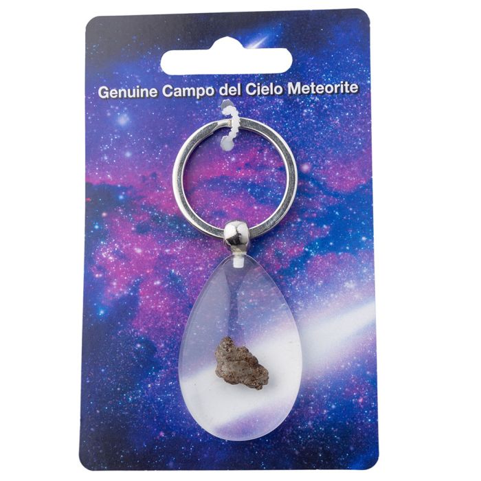 Genuine "Campo del Cielo" Meteorite, Acrylic Keyring, Argentina (1pc) NETT