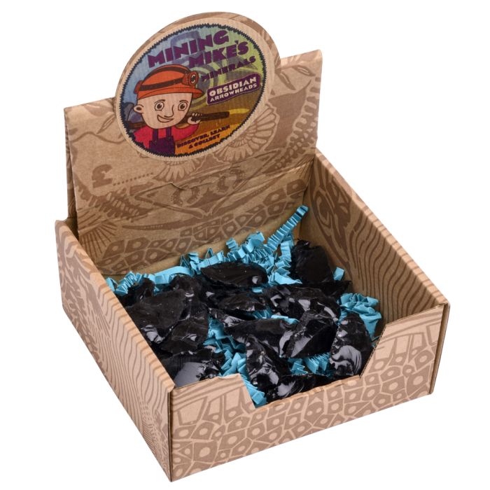 Mining Mike's Obsidian Arrowhead Retail Box (25 Piece) NETT
