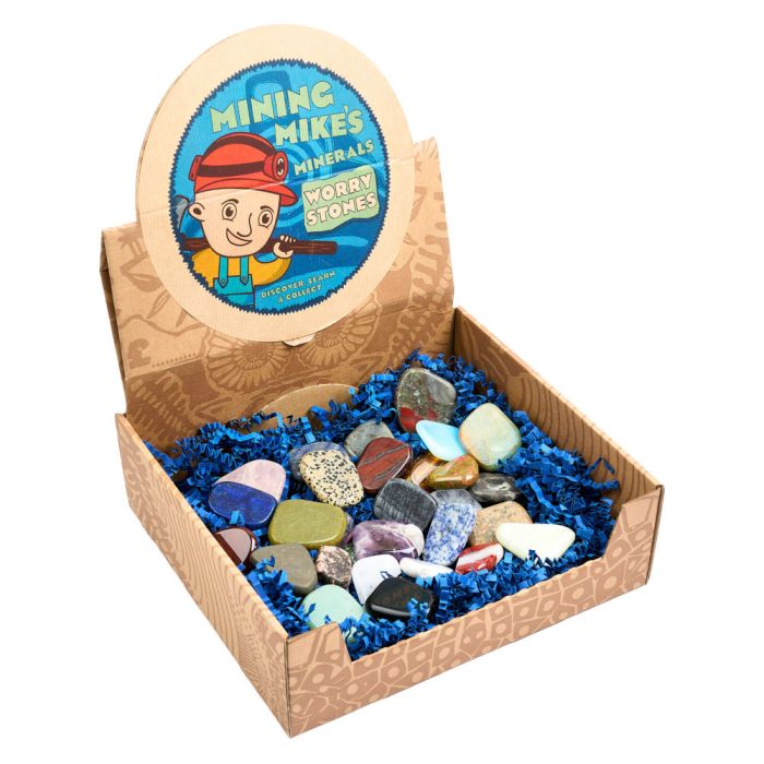 Mining Mikes Worry Stones in Ready to Retail Box (30pcs)