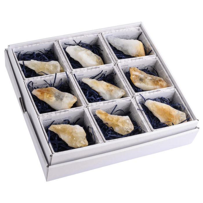 Citrine Heat Treated Point Gift Boxed with ID Card (9 Piece) NETT
