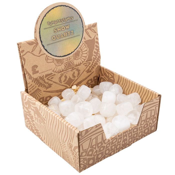 Snow Quartz Tumblestone Retail Box (50pcs) NETT