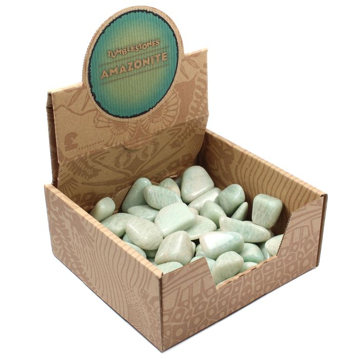 Amazonite Tumblestone Retail Box (50 Piece) NETT