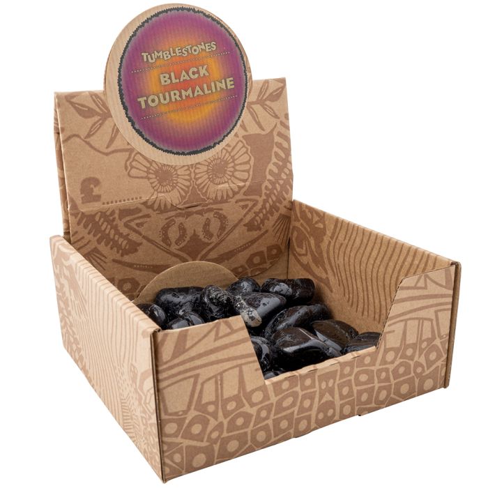 Black Tourmaline Tumblestone Retail Box (25pcs) NETT