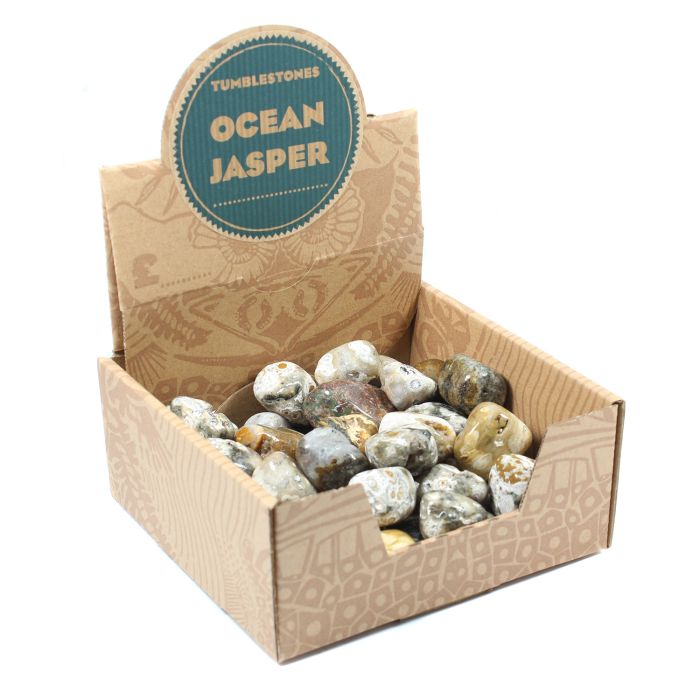Ocean Jasper Tumblestone Retail Box (50pcs) NETT