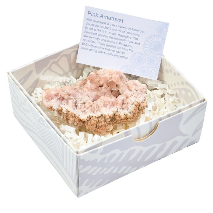 Pink Amethyst Geode AA Gift Box with ID Card Large, Patagonia (1pc) NETT