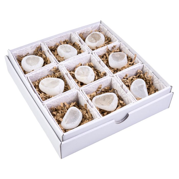 Quartz Dragon Eggs in Gift Box with ID Card (9pcs) NETT