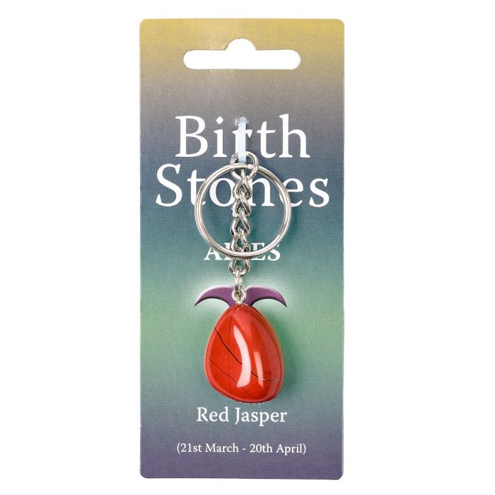 Aries, Red Jasper Birthstone Keyring (6pcs) NETT