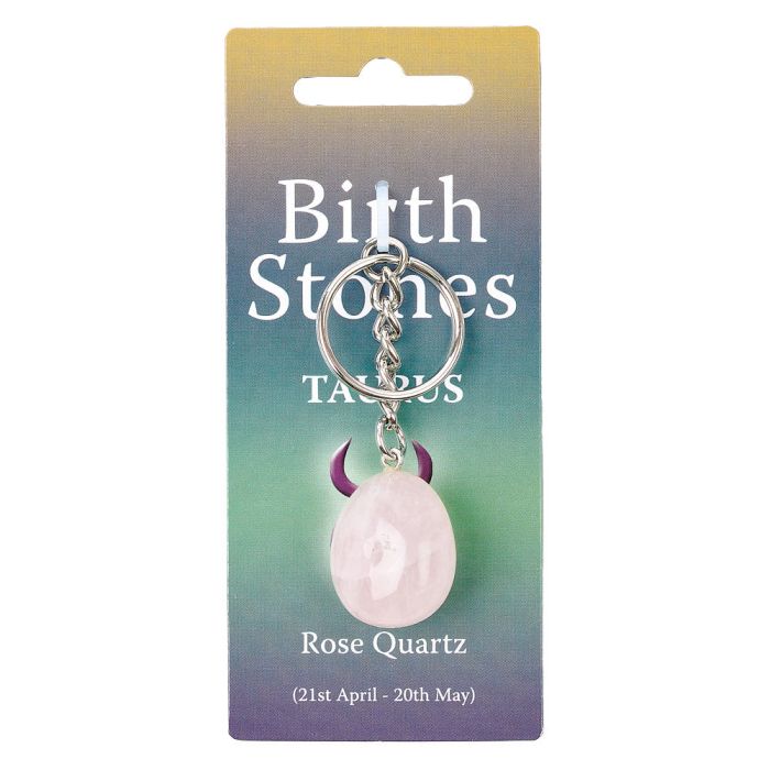 Taurus, Rose Quartz Birthstone Keyring (6pcs) NETT