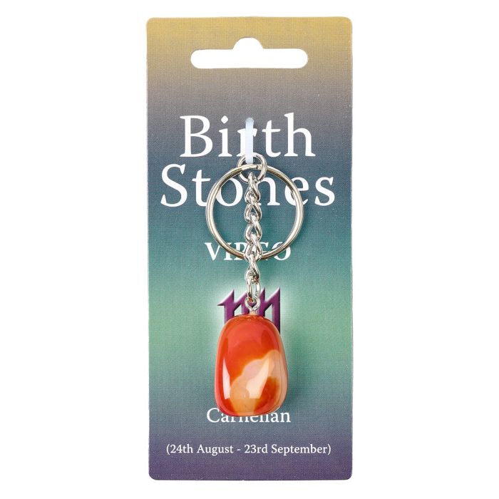 Virgo, Carnelian Birthstone Keyring (6pcs) NETT