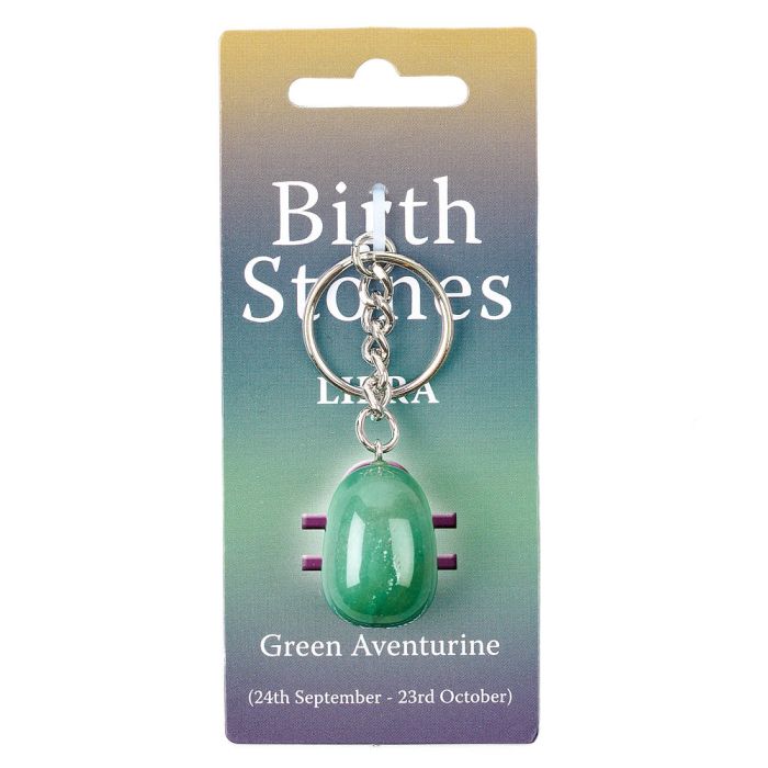 Libra, Green Aventurine Birthstone Keyring (6pcs) NETT