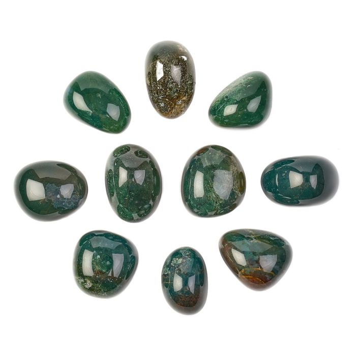 Moss Agate Tumblestone Starter Pack Refill (10pc) NETT