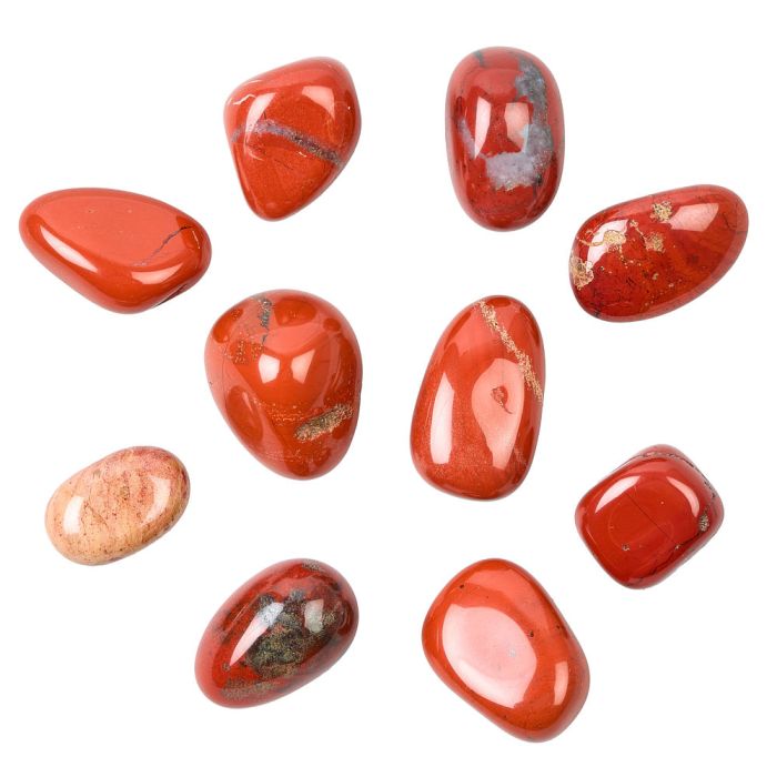 Aries, Red Jasper Birthstone Tumblestone (10pcs) NETT