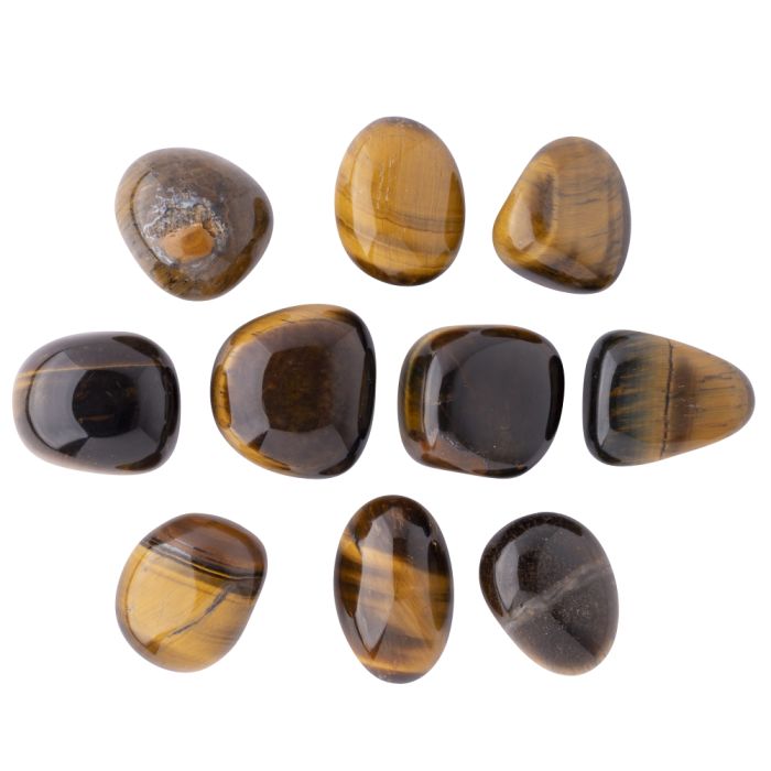 Leo, Tiger Eye Birthstone Tumblestone (10pcs) NETT