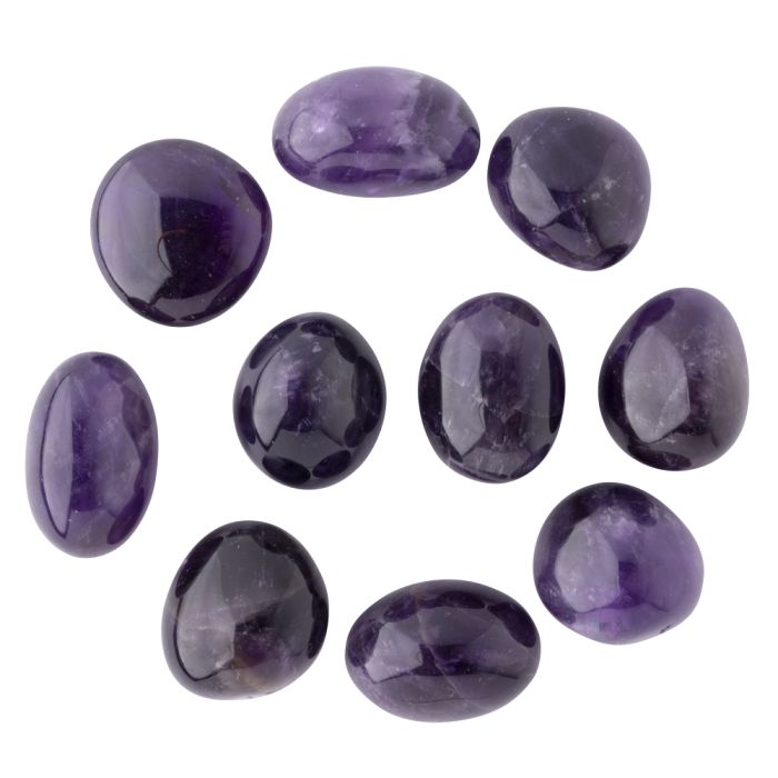 Birthstone Tumblestone Amethyst Brazil PISCES 10 Pieces NETT
