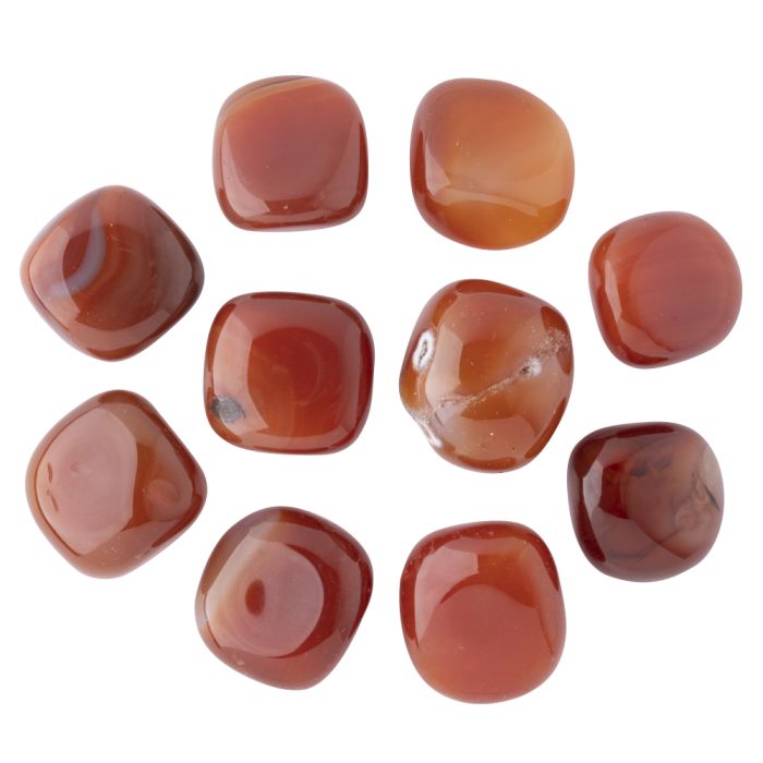 Birthstone Tumblestone Carnelian India VIRGO 10 Pieces NETT