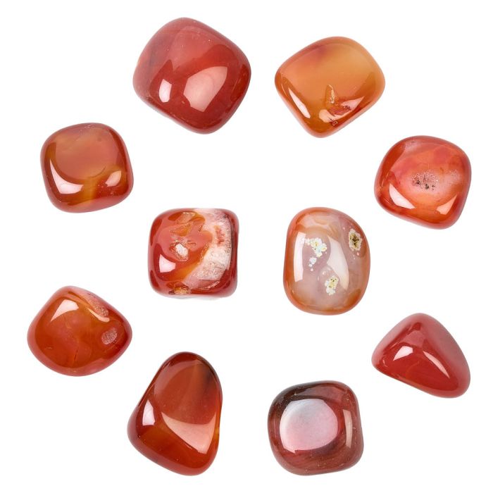 Virgo, Carnelian Birthstone Tumblestone (10pcs) NETT