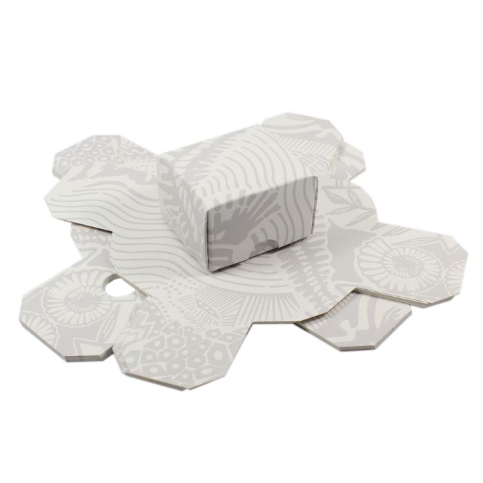 Gift Box Grey/White 70x70x50mm (10 Piece) NETT