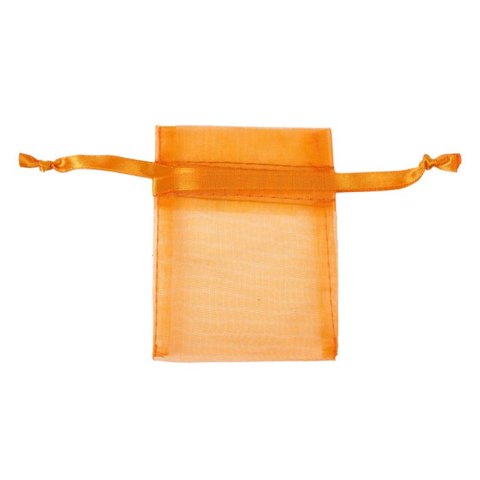 Orange Organza Drawstring Bag 7x9cm (20pc) NETT