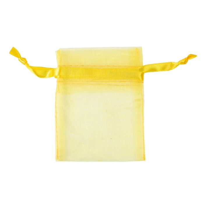 Yellow Organza Drawstring Bag 7x9cm (20pc) NETT