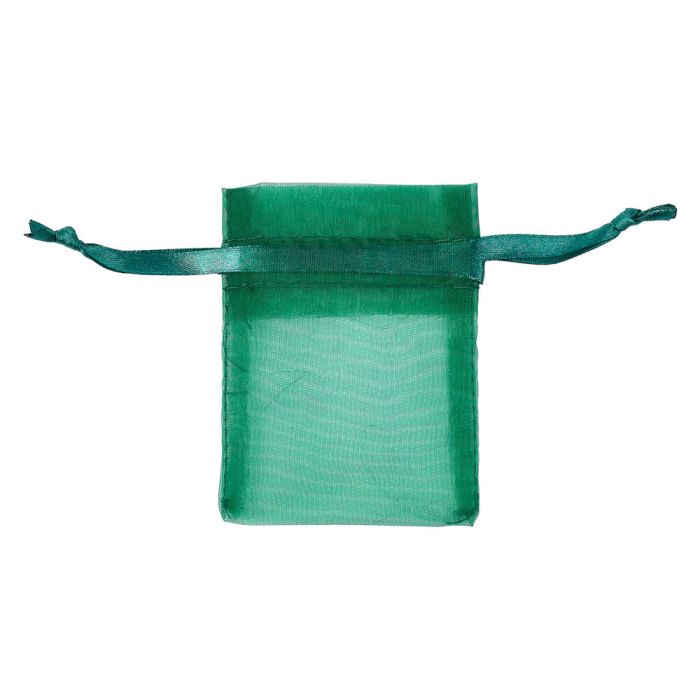 Green Organza Drawstring Bag 7x9cm (20pc) NETT