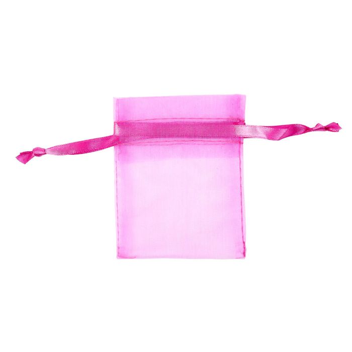 Pink Organza Drawstring Bag 7x9cm (20pc) NETT